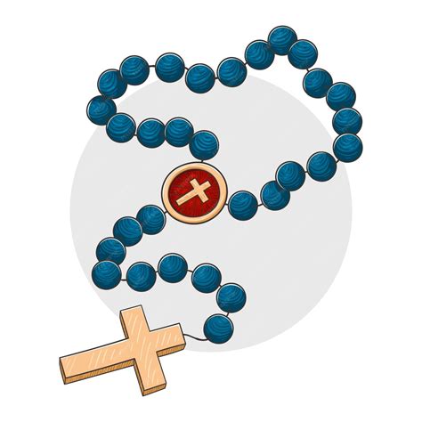 Free Vector Hand Drawn Rosary Illustration