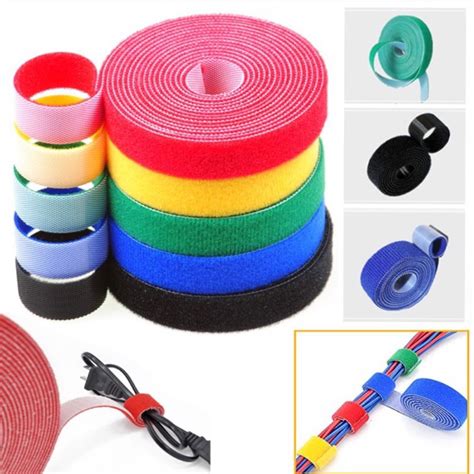 Reusable Wire Organizer Velcro Cable Tie Velcro Strap Tape Adhesive