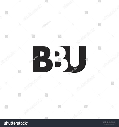 bbu logo vector graphic branding letter stock vector royalty