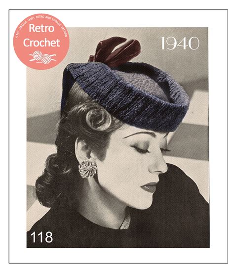 1940s Crochet Hat Pattern Pdf Instant Download 40shatmaking