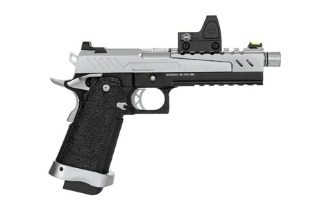 Hi Capa Split Side Airsoft Pistol Replica Black Chrome With