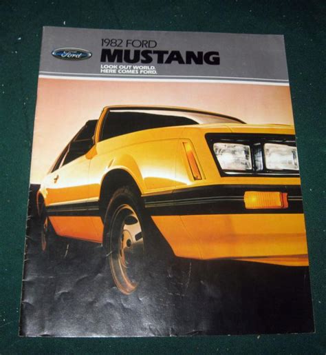 Buy 1982 Ford Mustang Dealer Sales Brochure 2dr 3dr Gt Glx Gl L