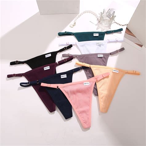 Cute Byte 3 Unids set Mujeres Tangas De Algodón De Baja Altura Bikini