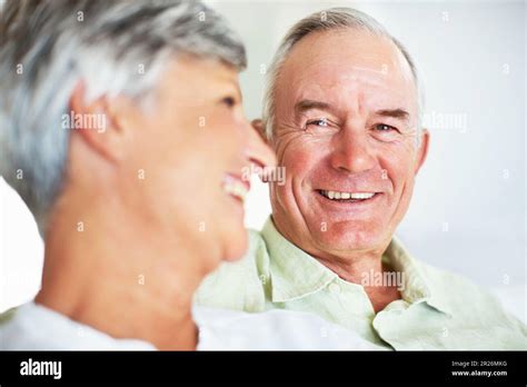 Smiling Mature Man And Woman Portrait Of Handsome Mature Man And Woman