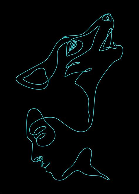 'Line 20' Poster, picture, metal print, paint by Fill Artwork | Displate