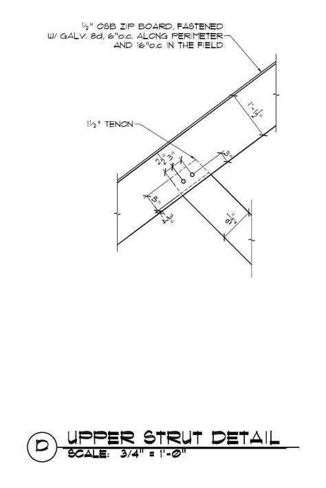 Upper King Post Strut To Rafter Detail Timber Frame Hq