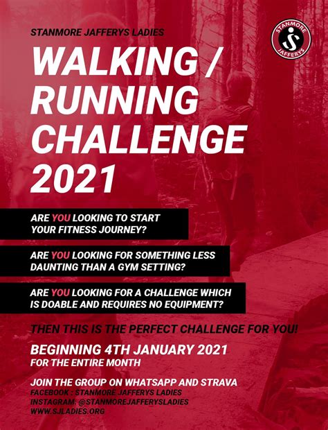 walking  running challenge january  stanmore jafferys