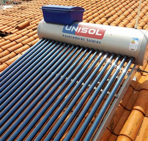 Aquecedor Solar A V Cuo Litros Unisol Tubos Caixa Auxiliar