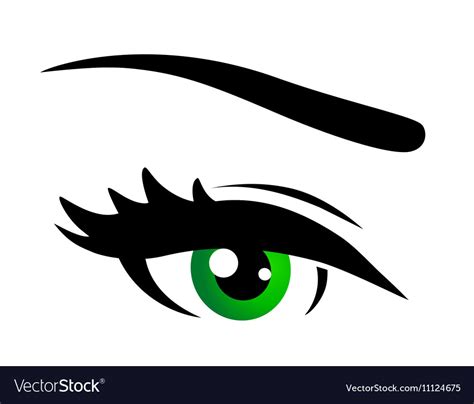 Green eye icon Royalty Free Vector Image - VectorStock