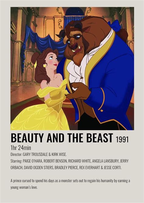 Beauty And The Beast 1991 Beauty And The Beast Movie Disney Movie