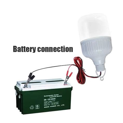 LED Лампа 12v 5W з крокодилами (12 Вольт 5 Ватт зажими) Циліндрична ...