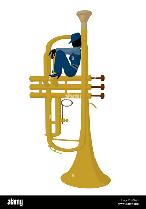 African American Jazz Musician Illustration Stock Photo - Alamy