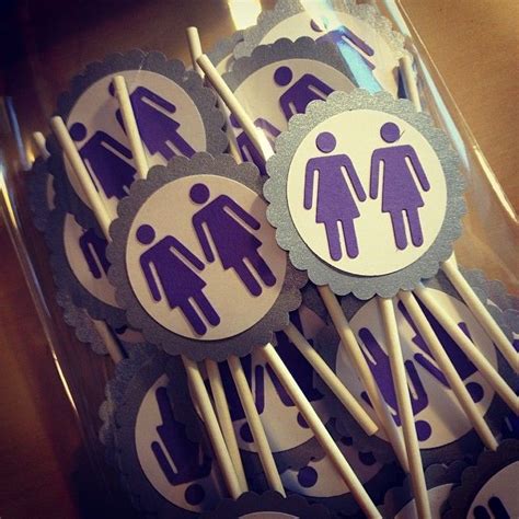 Custom Cupcake Toppers Embellishbyjackie Cupcaketoppers Lesbian