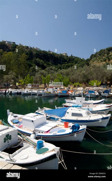 Fishing Boat Atherinos Bay Meganisi Lefkas Ionian Islands Greece