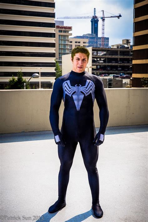 Spiderman Cosplay: Black Suit, Lycra Men