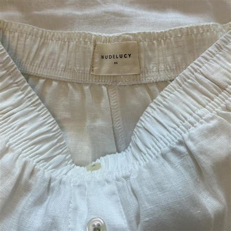 Nude Lucy Lounge Linen Shorts In White Size Xs Depop