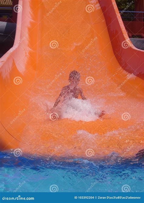 Corfu Aqua Park - Water Slide Editorial Stock Image - Image of kerkira ...