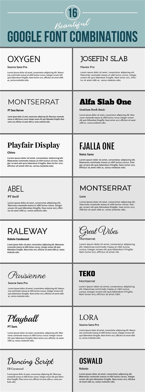 beautiful google font combinations   stunning business website