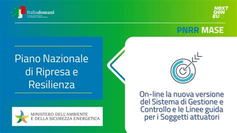 PNRR On Line La Nuova Versione Del Sistema Di Gestione E Controllo Si