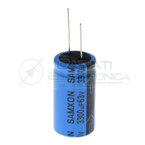 Condensatore 3300uF 63V elettrolitico Samxon 3300 uF 85°C 22x40mm S...