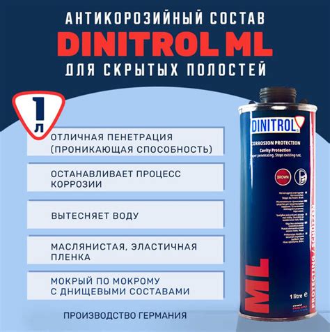 Антикор для скрытых полостей DINITROL-ML 1л (евробалон) купить на OZON ...
