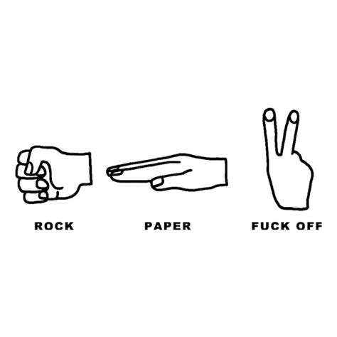 Rock Paper Fuck Off Mug By CharGrilled