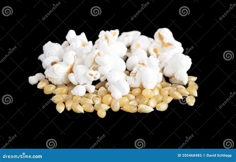 Popped Corn and Kernels stock image. Image of healthy - 205468485