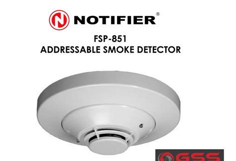 Notifier Addressable Intelligent Smoke Detector Fsp With Base