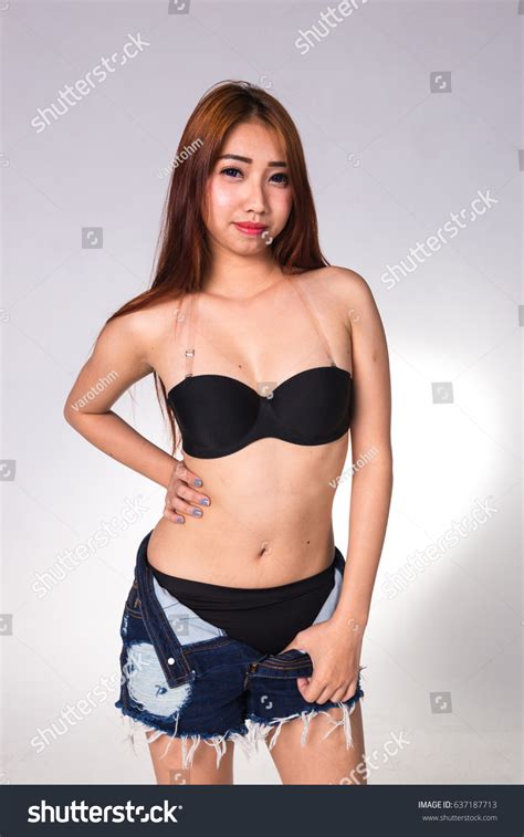 Sexy Asian Woman White Lingerie On Stock Photo Edit Now 637187713