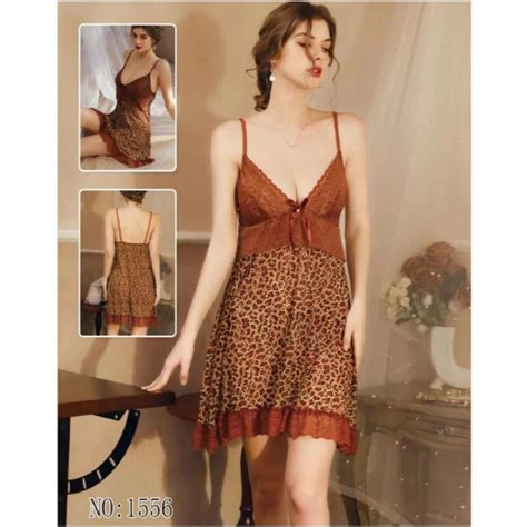 Jual Vz Lingerie Lingerie Mini Dress Sexy Motif Macan Shopee Indonesia