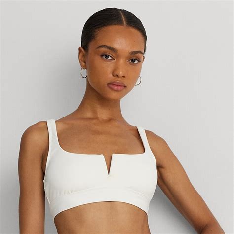 Lauren Ralph Lauren Ralph Lauren Banded V Cutout Bikini Top Shopstyle Two Piece Swimsuits