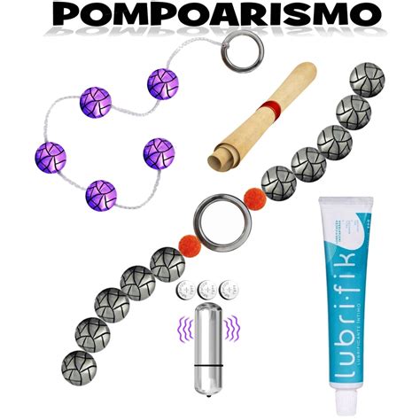 Kit Sex Shop Pompoarismo Pompoar Mini Vibrador Bolinhas Tailandesas Lubrificante Gr