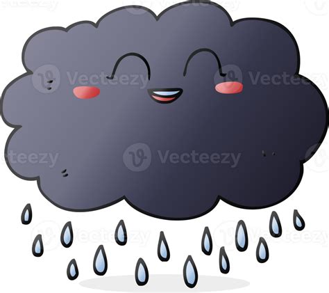 A Mano Dibujado Dibujos Animados Nube De Lluvia Dibujo Png