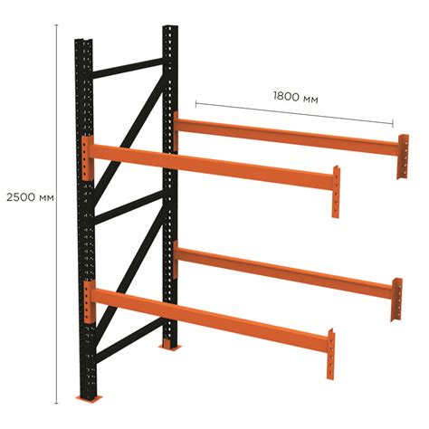 Палетний стелаж Pr Heavy 2500x1800x1100 1 2 продаж ціна в Кременчуці палетні стелажі від