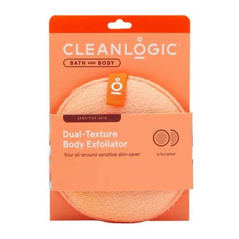 Cleanlogic Bath Body Sensitive Skin Dual Texture Body Exfoliator Emerald