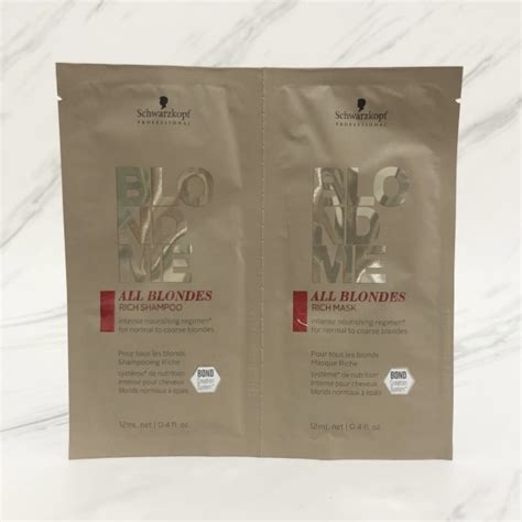 Jual Schwarzkopf Professional Blondme All Rich Shampoo Mask Sample Set Blonde Me Shopee