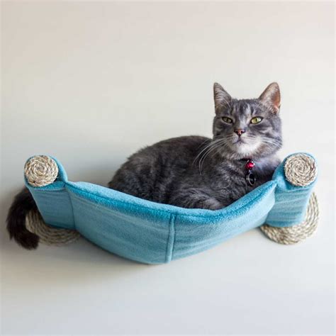 Cat Hammock - Wall Mounted Cat Bed - Teal - CatWallShelves Superstore