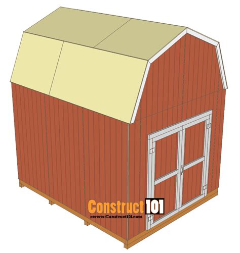 Shed Plans 10x12 Gambrel Shed Construct101