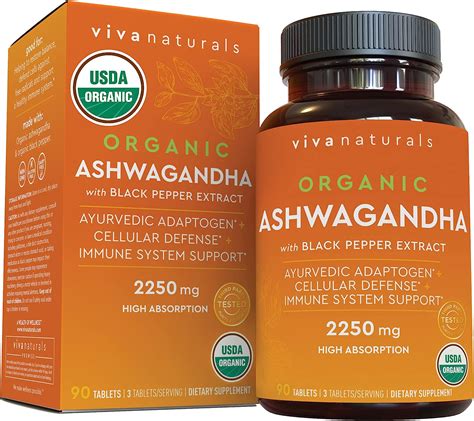 Organic Ashwagandha Supplement With Black Pepper Includes