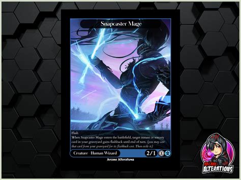 Snapcaster Mage Full Art Custom Card Etsy