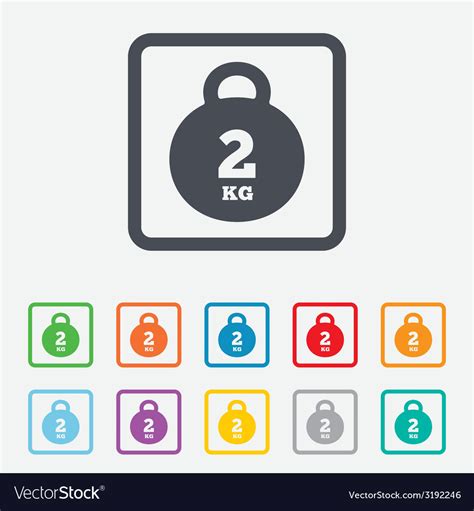 weight sign icon  kilogram kg mail royalty  vector