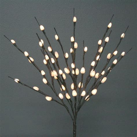 Buy Light Garden Brown Wrapped Natural Pussy Willow Lighted Branch Lt Led Ww