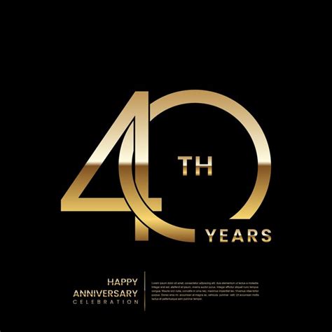 Premium Vector 40 Year Anniversary Celebration Golden Anniversary Logo Design Vector Template