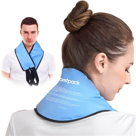 Comfpack Neck Ice Pack Hot Cold Compress Therapy Ice Wrap With Straps For Neck Pain Sports