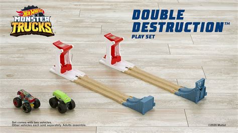 Hot Wheels Monster Trucks Double Destruction Playset MATTEL