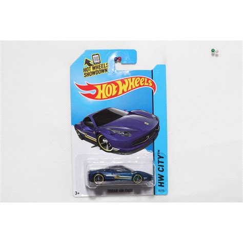 Jual HOT WHEELS FERRARI 458 ITALIA WARNA BIRU Shopee Indonesia