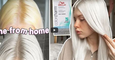 How To Tone Platinum Hair At Home Using Wella T Pale Ash Blonde Blonde Hair At Home