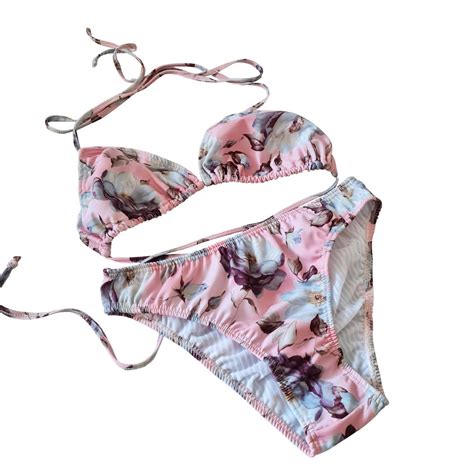 Handmade Swim Set Crotchless Swim Bottom Sex On The Beach Crotchless Swimming Set Fabric