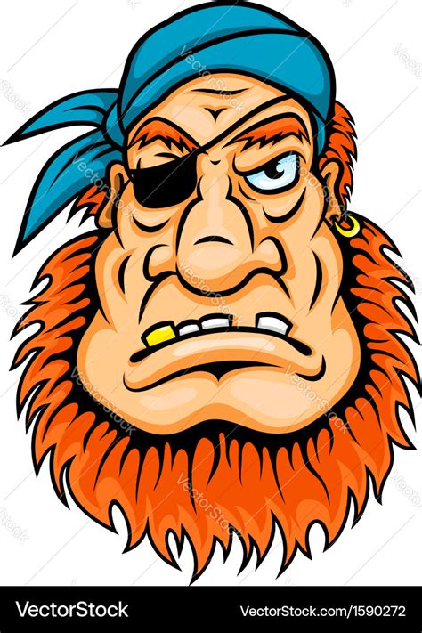 Pirate With Red Beard Royalty Free Vector Image