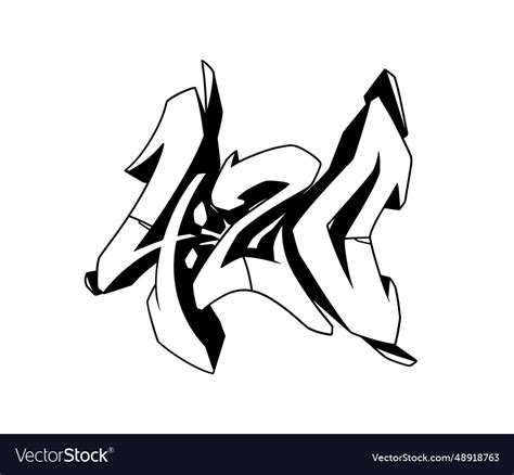 420 font in graffiti style Royalty Free Vector Image